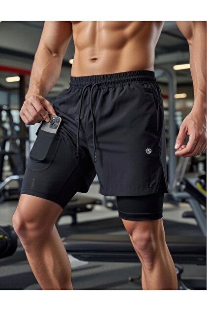 Athlethion Mothion 2'si 1 Arada Koşu Şortu