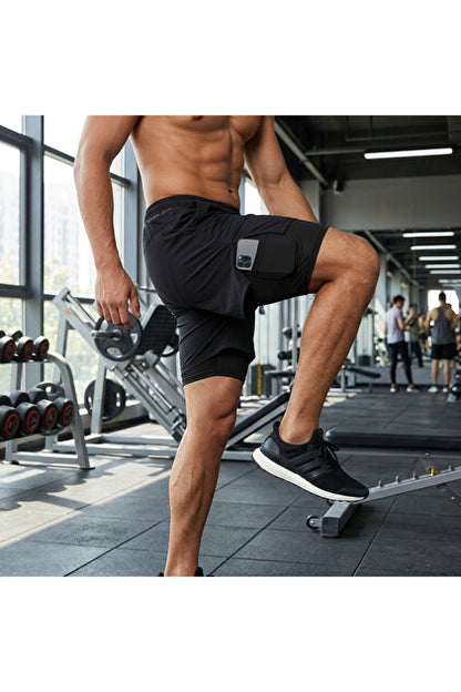 Athlethion Mothion 2'si 1 Arada Koşu Şortu