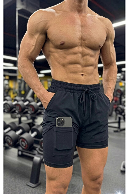 Athlethion Mothion 2'si 1 Arada Koşu Şortu