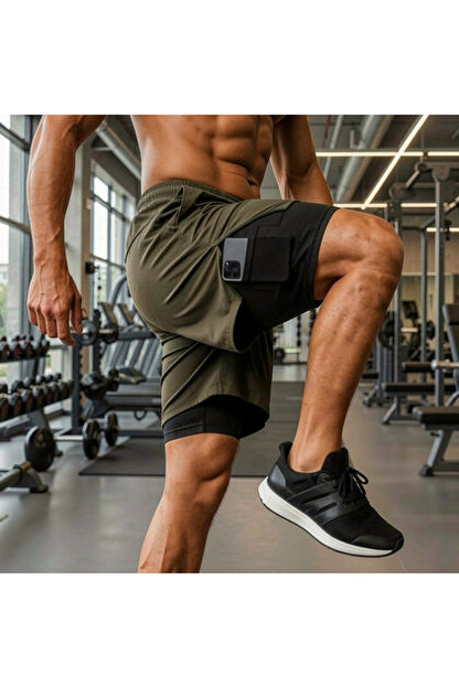 Athlethion Mothion 2'si 1 Arada Koşu Şortu